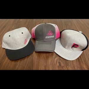 Set of 3 Paparazzi logo caps